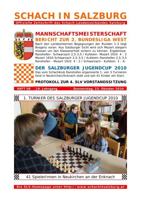 19. Jahrgang - Heft 08 - Schach-Landesverband Salzburg