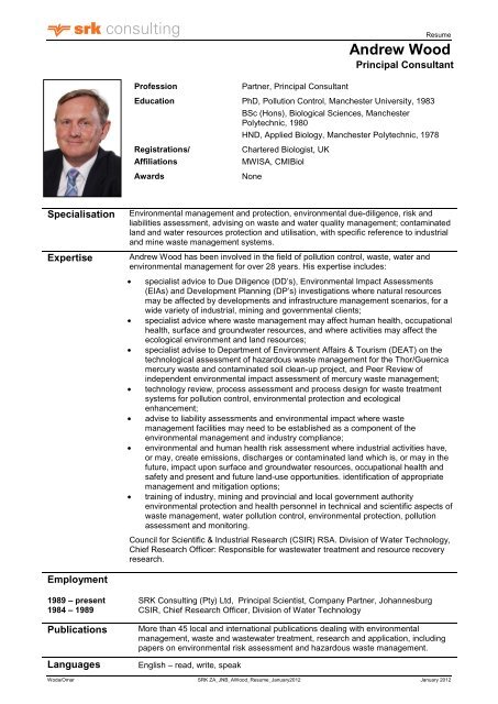 Andrew Wood Srk Consulting