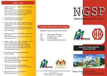 NIOSH-Genting Safety Passport