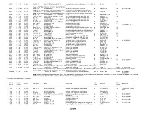 UCB Online Schedule of Classes: Search Results