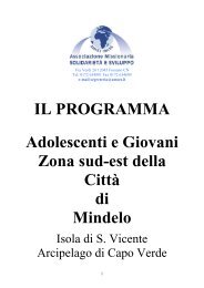 Giovani a Mindelo (pdf programma) - Missioni Frati Cappuccini ...