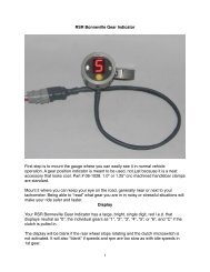 Installation Instructions RSR Bonneville Gear Indicator - RB Racing