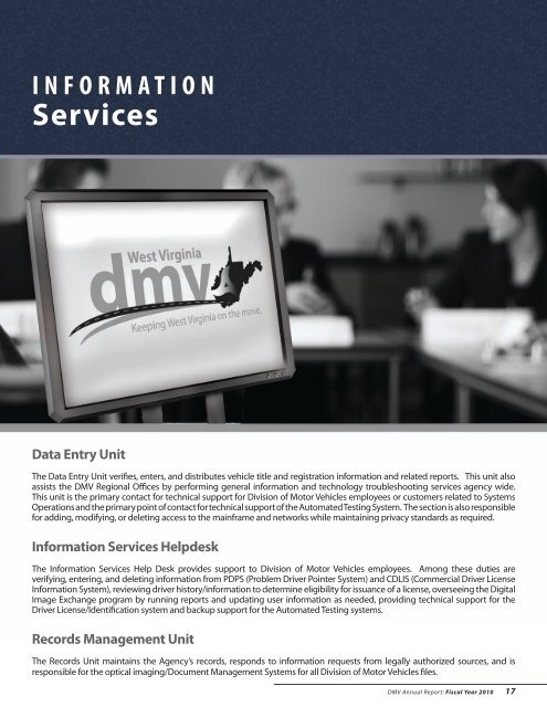 DMV Annual Report - West Virginia Department of Transportation