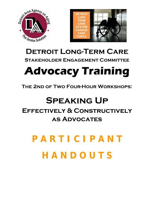 Speaking up Effectively and Constructively as Advocates