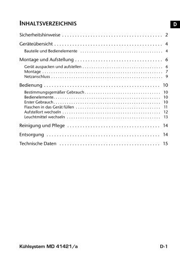 MONTAGE UND AUFSTELLUNG - Gerolsteiner Mineralwasser