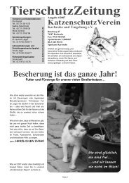 Tierschutzzeitung, Ausgabe 04/2007 - KatzenschutzVerein ...