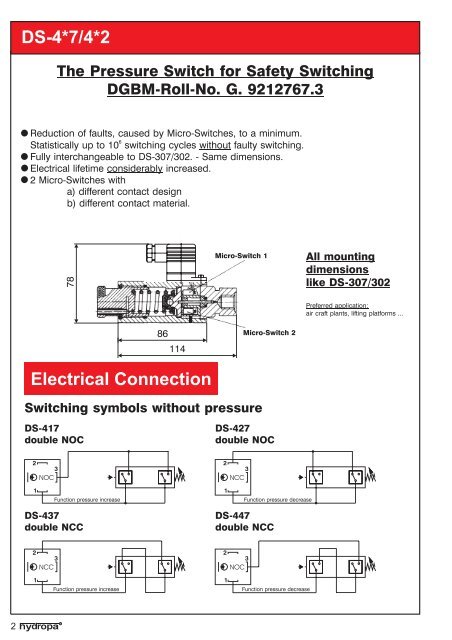 Pressure Switches - Hansa TMP