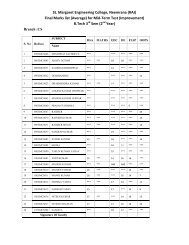 B.Tech 3rd Sem (2nd - St. Margaret Engineering College