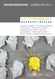 GESAMTVERZEICHNIS LEHRBÜCHER 2013 - Gunter Narr Verlag ...