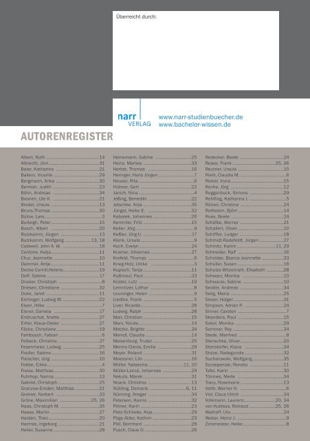 GESAMTVERZEICHNIS LEHRBÜCHER 2013 - Gunter Narr Verlag ...