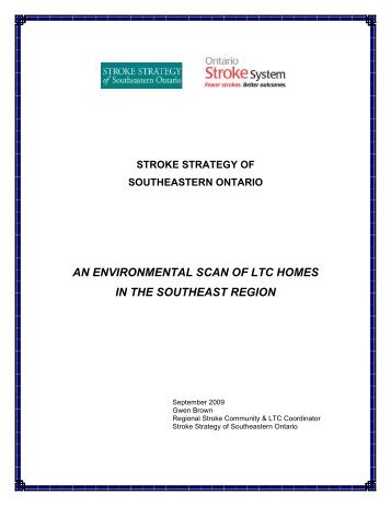 An Environmental Scan of LTC Homes in Southeastern Ontario ...