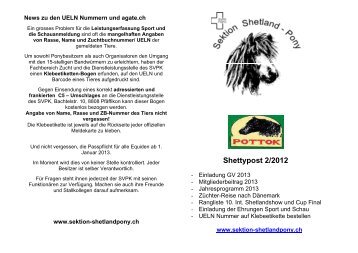 Shettypost 2/2012 - Sektion Shetlandpony