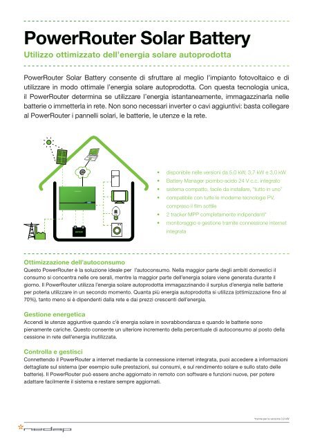 PowerRouter Solar Battery Utilizzo ottimizzato ... - the PowerRouter