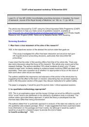 Example critical appraisal write-up 2 - LondonLinks