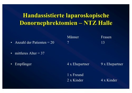 Laparoskopische Donornephrektomie - nieren-transplantation.com