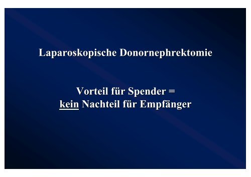 Laparoskopische Donornephrektomie - nieren-transplantation.com