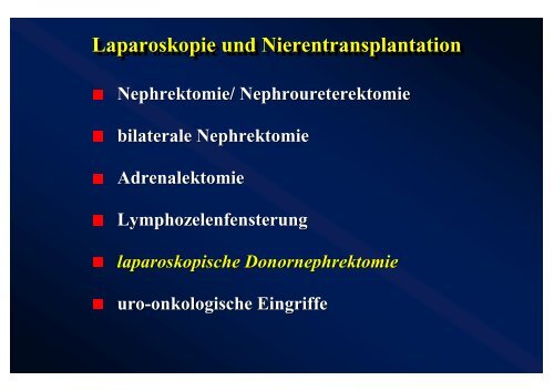 Laparoskopische Donornephrektomie - nieren-transplantation.com