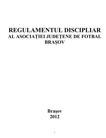 REGULAMENT DISCIPLINAR - FRF-AJF.ro