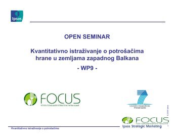 OPEN SEMINAR Kvantitativno istraÅ¾ivanje o ... - Focus-Balkans