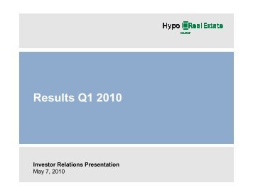 Results Q1 2010 - Hypo Real Estate Holding AG