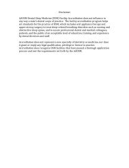 Application For Accreditation Of - The American Academy of Dental ...