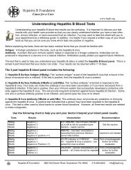 Understanding Hepatitis B Blood Tests Hepatitis B Foundation