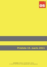 Prisliste 15. marts 2011 - OS Safetycenter