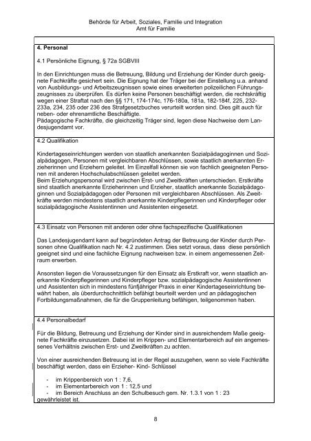 Richtlinien für Kita und GBS Entwurf 12.03.2012 - Der LEA