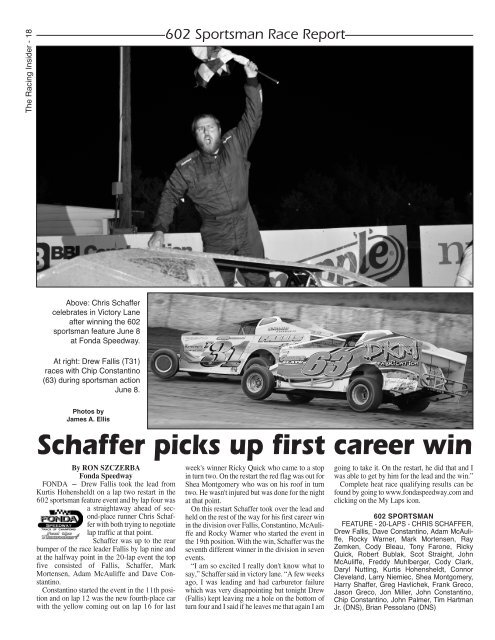 Fonda Speedway - The Leader Herald