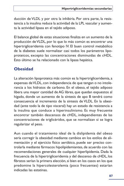 CAPÃTULO IV Hipertrigliceridemias secundarias - Sociedad ...