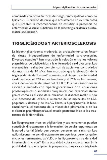 CAPÃTULO IV Hipertrigliceridemias secundarias - Sociedad ...