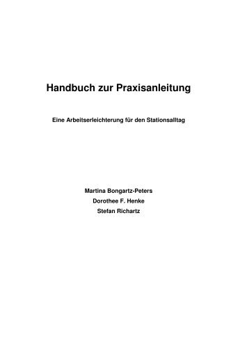 Handbuch zur Praxisanleitung