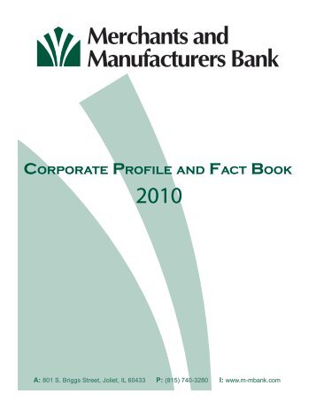 Merchants and Manufacturers Bank Fact Book - Ambassador ...