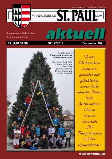 Gemeindezeitung Dezember 2011 - Marktgemeinde Sankt Paul im ...