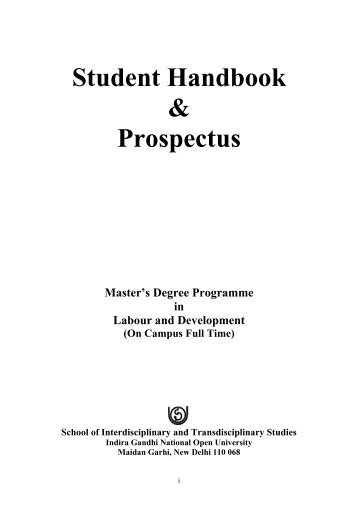 Student Handbook & Prospectus Master's Degree ... - E-paolive.net