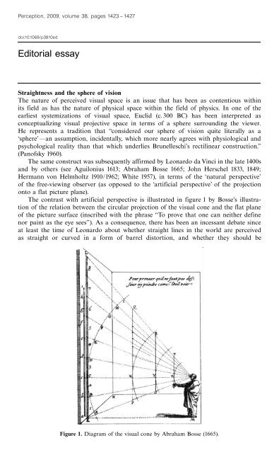 Straightness and the Sphere of Vision - Smith-Kettlewell Eye ...