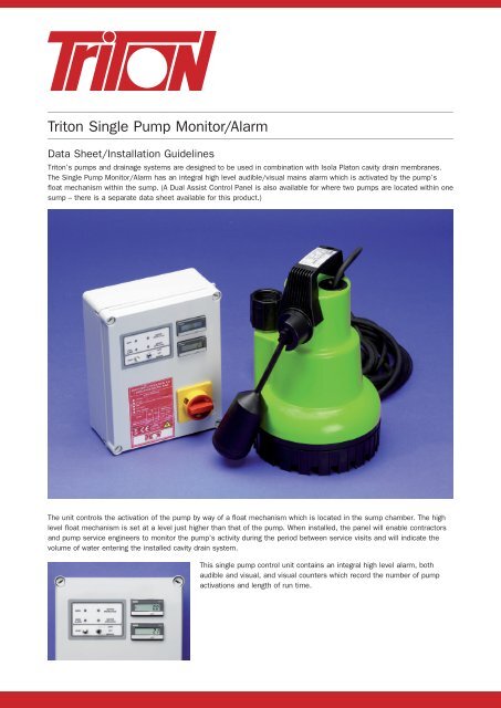 Single Pump Control Panel Data Sheet Download