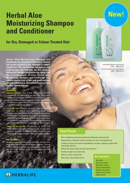 Herbal Aloe Moisturizing Shampoo and Conditioner - Herbalife