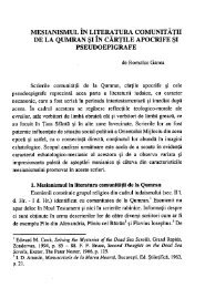 Mesianismul Ã®n literatura comunitaÅ£ii de la Qumran Åi Ã®n cÄrÅ£ile ...