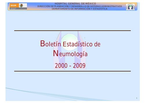 Boletín estadístico 2000 - Hospital General de México