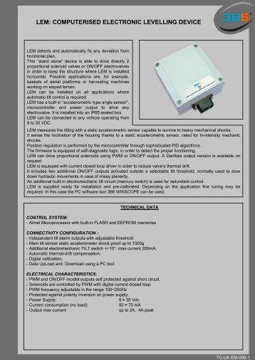 LEM: COMPUTERISED ELECTRONIC LEVELLING DEVICE - 3b6.it