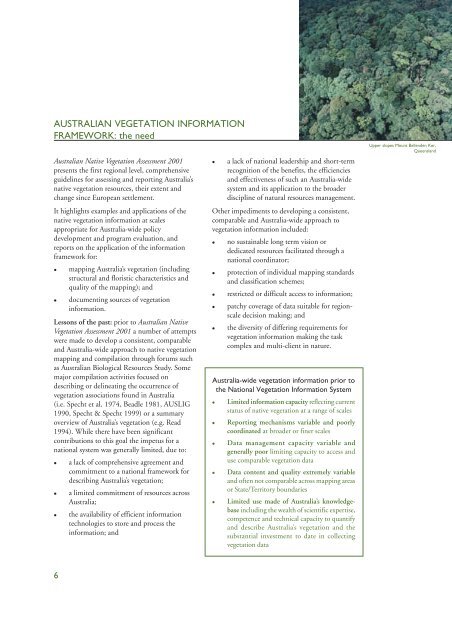 australian native vegetation assessment 2001 - National Program ...