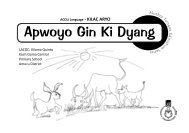 Apwoyo Gin Ki Dyang - LITERACY AND ADULT BASIC EDUCATION