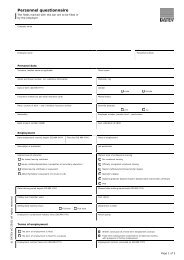 Personnel questionnaire - Carola Schumacher