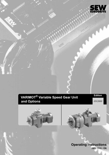 VARIMOT variable speed gear unit and options - SEW Eurodrive