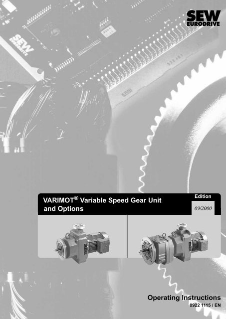 VARIMOT variable speed gear unit and options - SEW Eurodrive