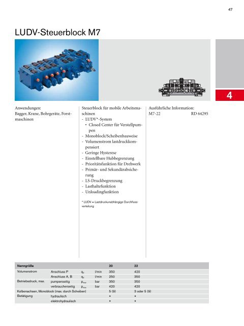 Programmübersicht Mobilhydraulik ... - Bosch Rexroth AG