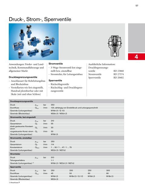 Programmübersicht Mobilhydraulik ... - Bosch Rexroth AG