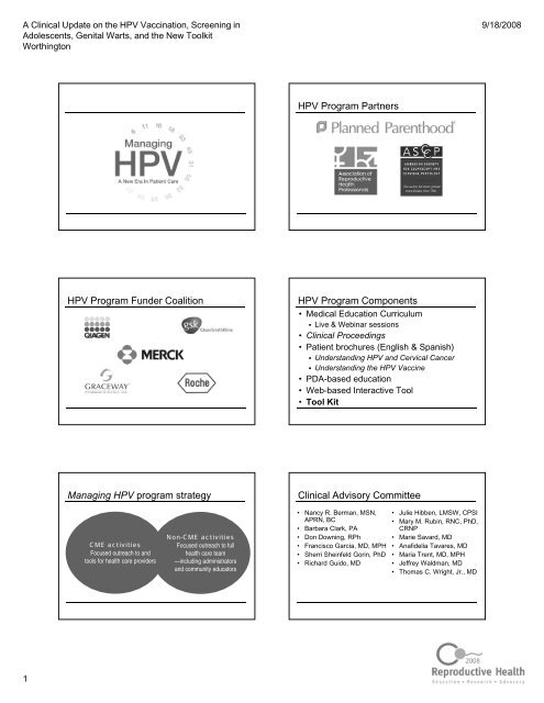 Managing HPV: A New Era in Patient Care - Association of ...