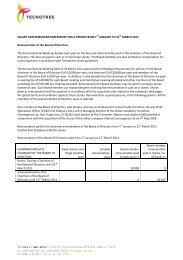 Salary and remuneration statement Q1 2011 update ... - Tecnotree